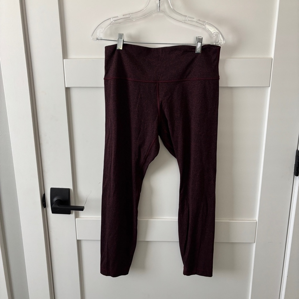 Lululemon Align Pant II (25") Granulite Garnet Black size 12 EUC - Picture 2 of 6